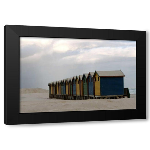 Beach Cottages I Black Modern Wood Framed Art Print with Double Matting by Underdahl, Dana