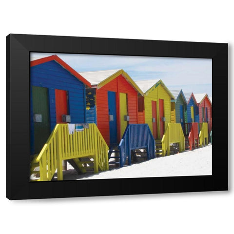 Beach Cottages III Black Modern Wood Framed Art Print with Double Matting by Underdahl, Dana