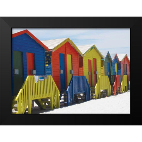 Beach Cottages III Black Modern Wood Framed Art Print by Underdahl, Dana