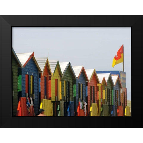 Beach Cottages IV Black Modern Wood Framed Art Print by Underdahl, Dana