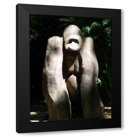 Wood Gorilla Black Modern Wood Framed Art Print by Underdahl, Dana