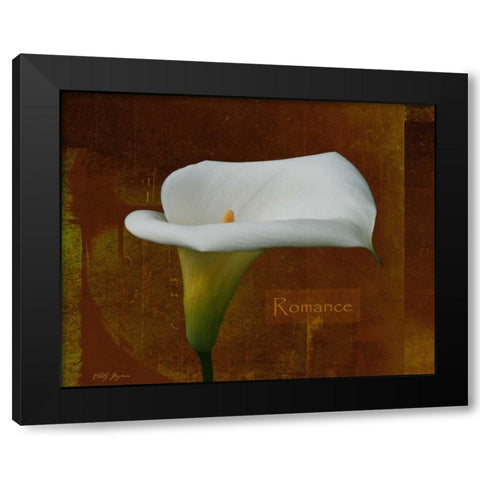 Calla Lily Romance Black Modern Wood Framed Art Print with Double Matting by Geyman, Vitaly