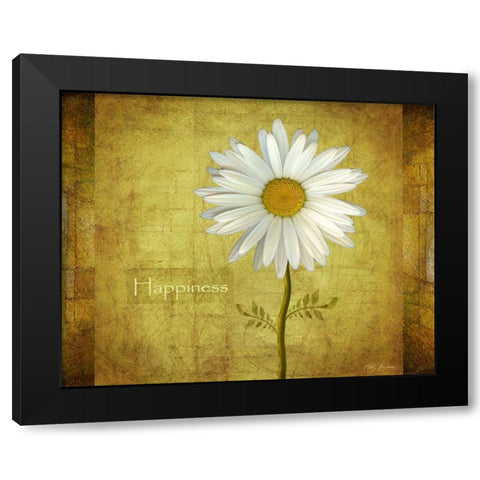 Daisy Happiness Black Modern Wood Framed Art Print with Double Matting by Geyman, Vitaly