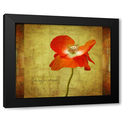 Velvet Poppy Imagination Black Modern Wood Framed Art Print with Double Matting by Geyman, Vitaly