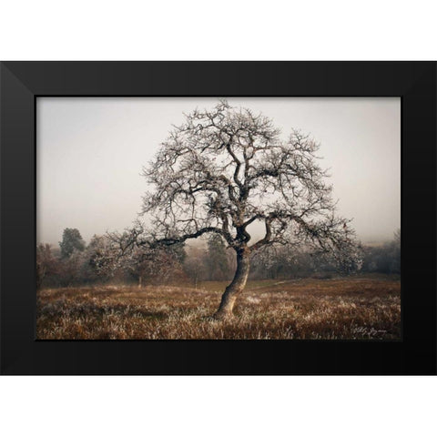 Frosty Tree Black Modern Wood Framed Art Print by Geyman, Vitaly