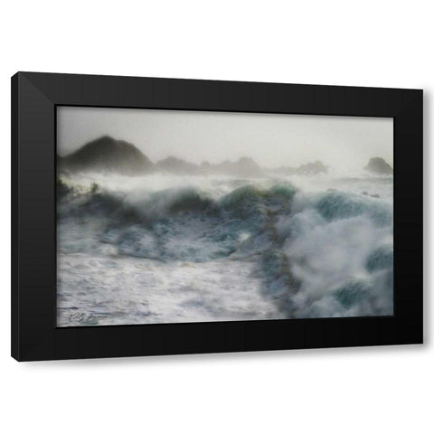 Stormy Blue Ocean Black Modern Wood Framed Art Print by Geyman, Vitaly