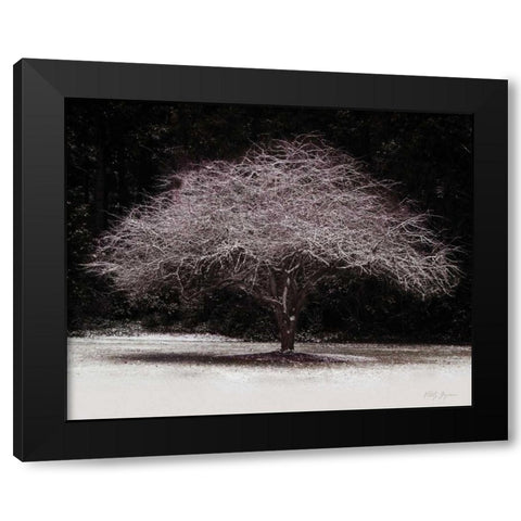 Japanese Maple Black Modern Wood Framed Art Print with Double Matting by Geyman, Vitaly