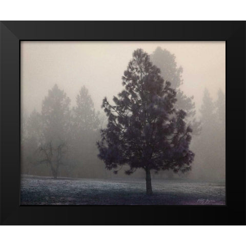 Silent Night Black Modern Wood Framed Art Print by Geyman, Vitaly