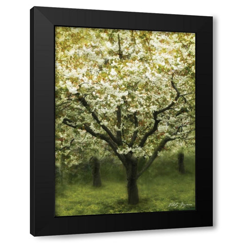 White Cherry Tree I Black Modern Wood Framed Art Print by Geyman, Vitaly
