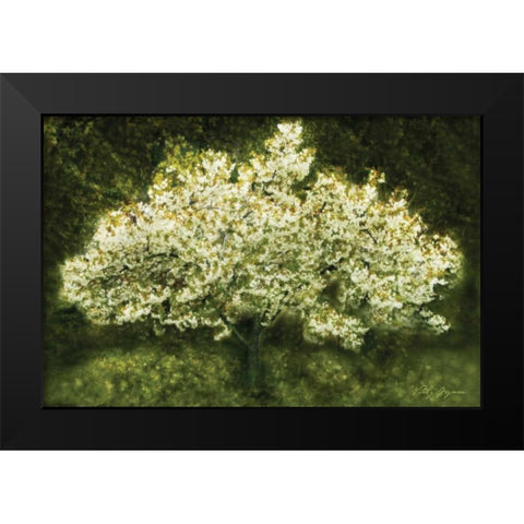 White Cherry Tree II Black Modern Wood Framed Art Print by Geyman, Vitaly