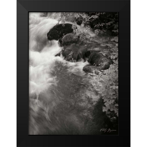 Flowing Waters II Black Modern Wood Framed Art Print by Geyman, Vitaly