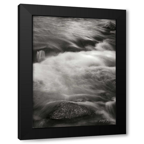 Flowing Waters V Black Modern Wood Framed Art Print with Double Matting by Geyman, Vitaly