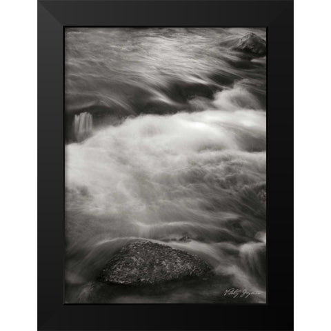 Flowing Waters V Black Modern Wood Framed Art Print by Geyman, Vitaly