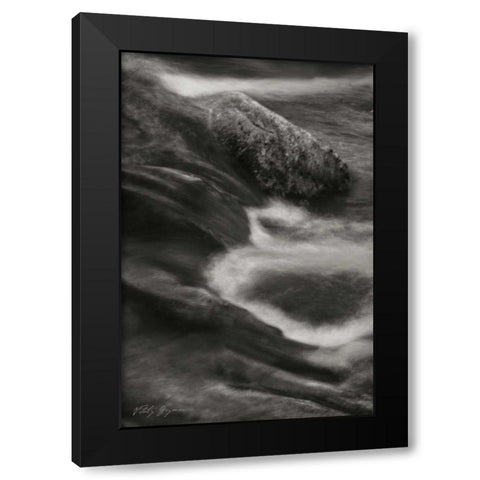 Flowing Waters VII Black Modern Wood Framed Art Print with Double Matting by Geyman, Vitaly