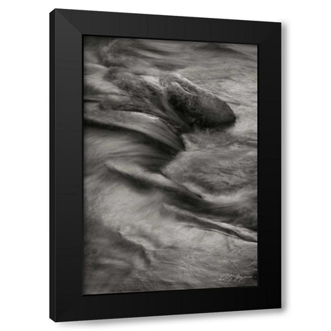 Flowing Waters VIII Black Modern Wood Framed Art Print with Double Matting by Geyman, Vitaly