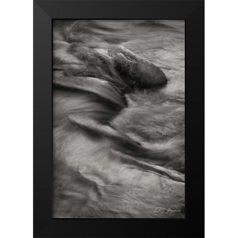 Flowing Waters VIII Black Modern Wood Framed Art Print by Geyman, Vitaly