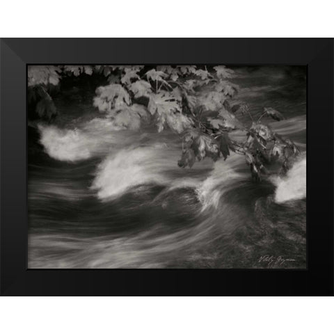 Flowing Waters X Black Modern Wood Framed Art Print by Geyman, Vitaly