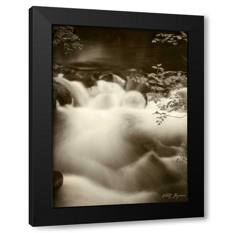 Sepia Waters I Black Modern Wood Framed Art Print with Double Matting by Geyman, Vitaly