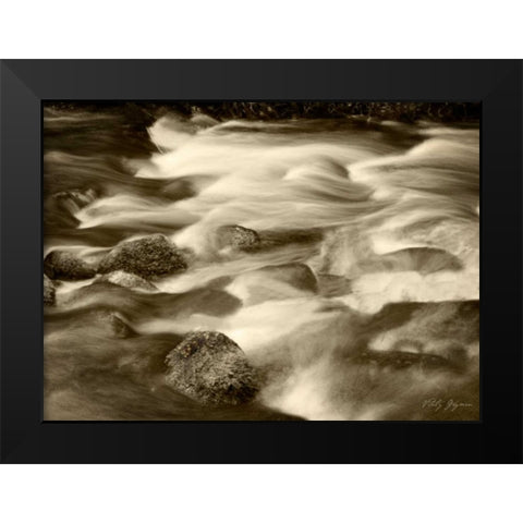Sepia Waters V Black Modern Wood Framed Art Print by Geyman, Vitaly