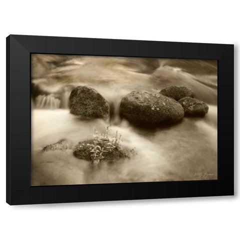 Sepia Waters VI Black Modern Wood Framed Art Print by Geyman, Vitaly