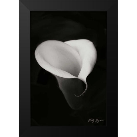 Calla Lily I Black Modern Wood Framed Art Print by Geyman, Vitaly