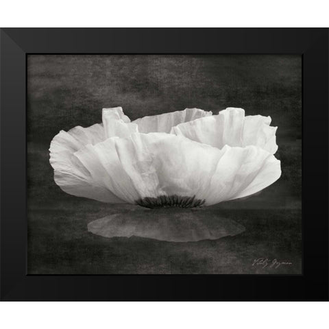 Poppy Mirage Black Modern Wood Framed Art Print by Geyman, Vitaly