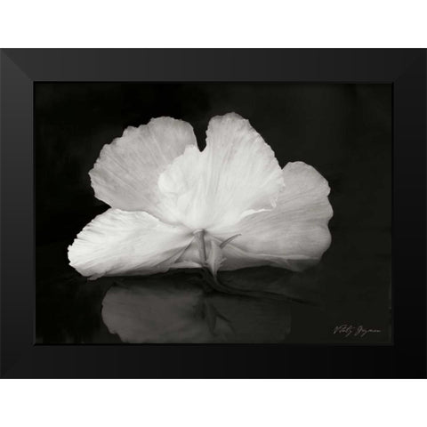 Night Poppy I Black Modern Wood Framed Art Print by Geyman, Vitaly
