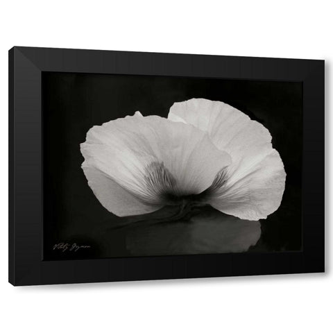 Night Poppy II Black Modern Wood Framed Art Print by Geyman, Vitaly
