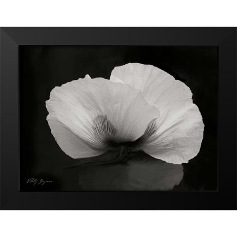 Night Poppy II Black Modern Wood Framed Art Print by Geyman, Vitaly
