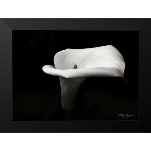 Calla Lily III Black Modern Wood Framed Art Print by Geyman, Vitaly