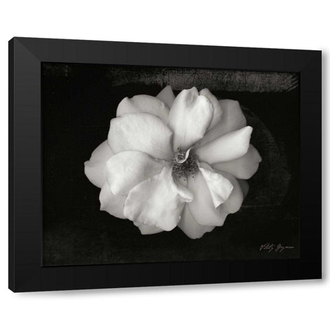 Wild Rose Black Modern Wood Framed Art Print by Geyman, Vitaly