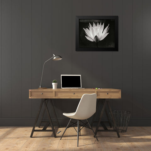 Glowing Lotus I Black Modern Wood Framed Art Print by Geyman, Vitaly