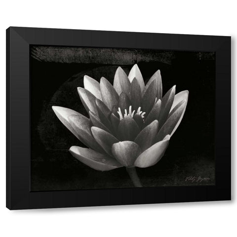 Glowing Lotus II Black Modern Wood Framed Art Print by Geyman, Vitaly