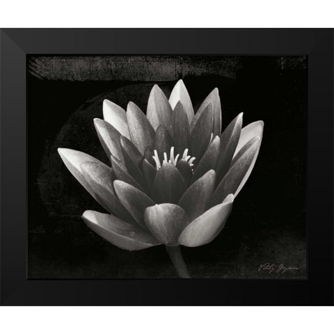 Glowing Lotus II Black Modern Wood Framed Art Print by Geyman, Vitaly