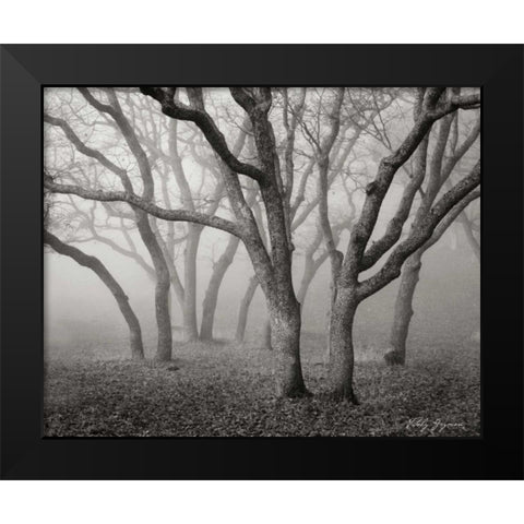 Misty Dance BandW Black Modern Wood Framed Art Print by Geyman, Vitaly