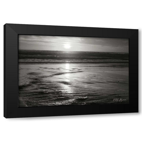 Golden Sunset II BandW Black Modern Wood Framed Art Print with Double Matting by Geyman, Vitaly