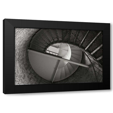Lighthouse Stairs I Black Modern Wood Framed Art Print with Double Matting by Geyman, Vitaly