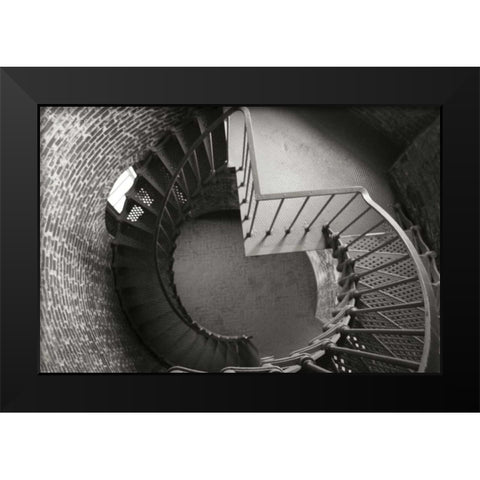 Lighthouse Stairs II Black Modern Wood Framed Art Print by Geyman, Vitaly