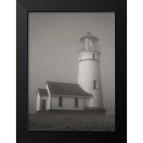 Misty Lighthouse II Black Modern Wood Framed Art Print by Geyman, Vitaly