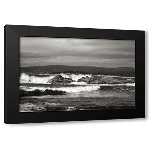 Ocean Fury I Black Modern Wood Framed Art Print by Geyman, Vitaly