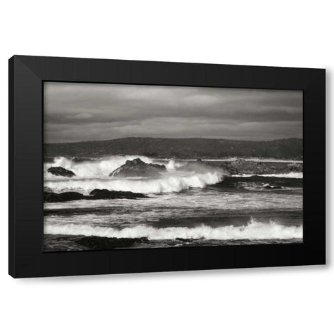 Ocean Fury II Black Modern Wood Framed Art Print by Geyman, Vitaly