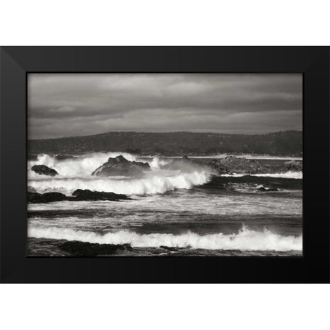 Ocean Fury II Black Modern Wood Framed Art Print by Geyman, Vitaly