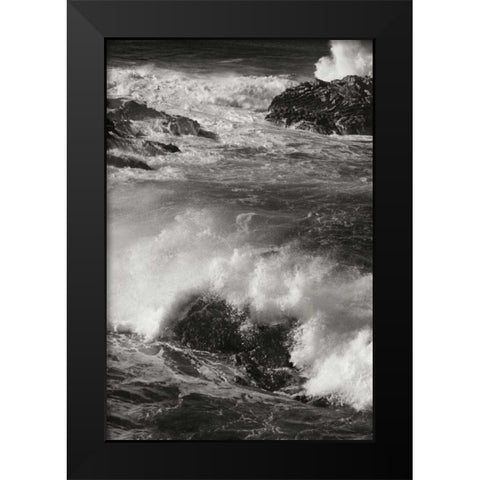 Ocean Fury III Black Modern Wood Framed Art Print by Geyman, Vitaly