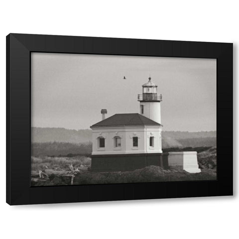 Misty Lighthouse V Black Modern Wood Framed Art Print by Geyman, Vitaly