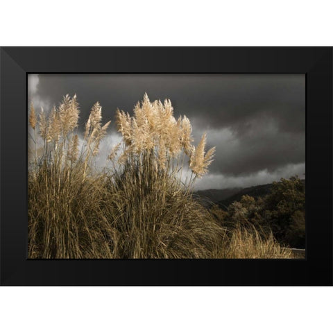 White Towers in the Storm I Black Modern Wood Framed Art Print by Geyman, Vitaly