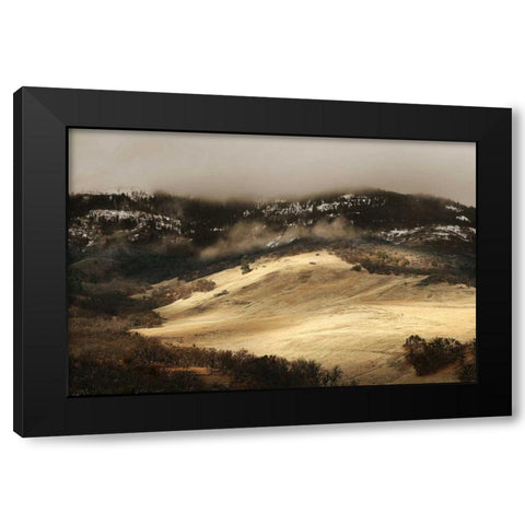 Mountain Glow Black Modern Wood Framed Art Print with Double Matting by Geyman, Vitaly