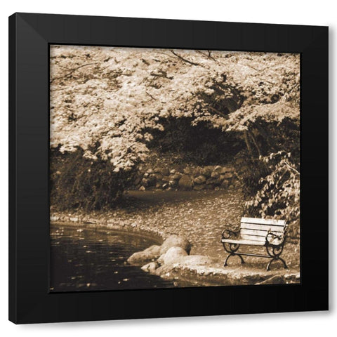 Autumn Trio II Black Modern Wood Framed Art Print by Geyman, Vitaly