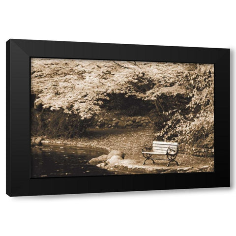 Autumn Trio II Black Modern Wood Framed Art Print by Geyman, Vitaly