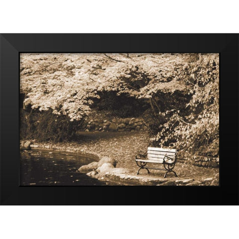 Autumn Trio II Black Modern Wood Framed Art Print by Geyman, Vitaly