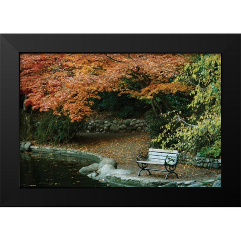Autumn Trio II Black Modern Wood Framed Art Print by Geyman, Vitaly